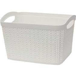 JVL Knit Loop Ivory Basket 26cm