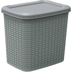 JVL 10L Knit Loop Plastic Grey Storage Box 10L