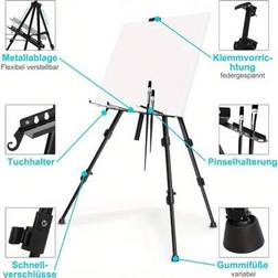 Shein Aluminium Adjustable Field Easel 52-160 cm Black Display