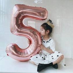 Shein Rose Gold Jumbo Number Balloons 16/32 Inch
