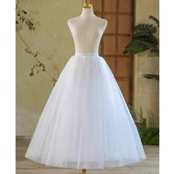 Shein Long Daily Wear Tulle Crinoline Petticoat - White