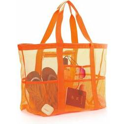 Shein Hollow Polyester Mesh Beach Bag - Large Capacity