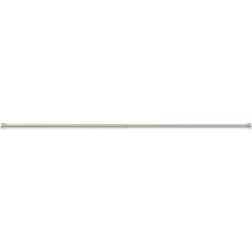 GoodHome Athens Ikaria Satin Grey Nickel Effect Extendable Single Curtain Pole Set 1200mm-2100mm Dia 28mm