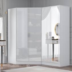 Reflect 2 Door Corner and 2 Door Mirror Set Wardrobe