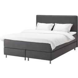 IKEA DUNVIK Vågstranda Fast Nordberget Skiftebo 160x200 cm Mörkgrå Kontinentalsäng