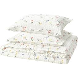 IKEA Pildvärgmal 2 Örngott 240x220 50x60 cm Vit/Blommönster Påslakan Vit