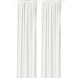 IKEA Mästerrot Gardiner 1 Par Vit Vit Galler Med Veckband 145x250 cm