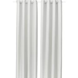 IKEA Ginstmott Gardiner 1 Par Vit Med Öljetter 145x250 cm