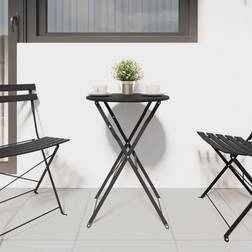 vidaXL Folding Bistro Table Anthracite Ø50x71 cm Powder-coated Steel