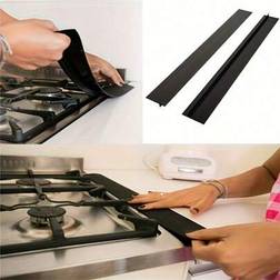 Shein Black Stove Gap Covers 1 pcs 2 Packs Splash Guard