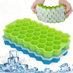 Shein Silicone Honeycomb With Cover 1pc Ice Cube Tray