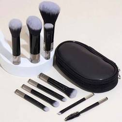 Shein Mini Black Makeup Brushes Set - Black
