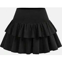 Shein Teen Girls Casual Preppy Back To School - Black Layered