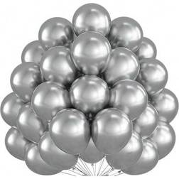 Shein Metal Silver Balloons 10/20/30/40/50pcs
