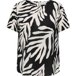 Only Carmakoma Carvika Short Sleeve Top - Noir/Black