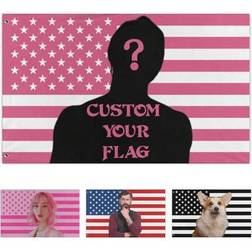 Shein Personalized Pink American Flag With Custom Name Or Message