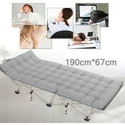Shein Heavy Duty Single Folding Bed Camping Travel Guest Lightweight With Grey Mat