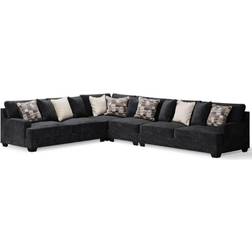 Signature Design by Ashley 4-Piece Sectional In Charcoal Sofa 4pcs