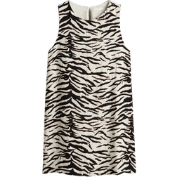 H&M Shift Dress - Cream/Zebra Print