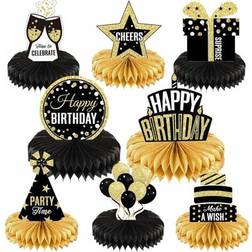 Shein Happy Birthday Theme Honeycomb Ornament Decoration 8pcs