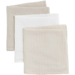 H&M Muslin Cloths Light Beige/White 3-pack