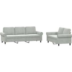 vidaXL Set With Cushions Soffa 212cm 2st 3-sits, 2-sits