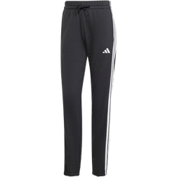 adidas Essentials 3-Stripes French Terry Cuffed Joggers - Black/White