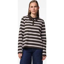 Pieces Polo Shirt Delicioso - Brown