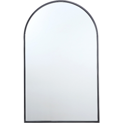 The Port. Co Gallery Wide Metal Arch Pewter Black Floor Mirror 110x180cm