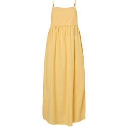 Pieces Cami Midi Dress - Pale Yellow Stripe