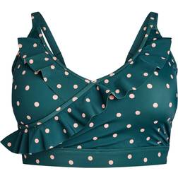 Zizzi Bikini-bh sKatrin Swim Top Aop - Grøn