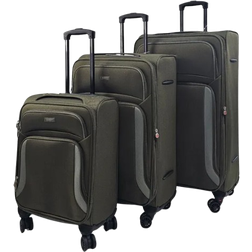 Eagle Soft Light Travel Suitcases 3 delar - Khaki