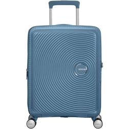 American Tourister Soundbox Spinner Expandable 55cm - Stone Blue