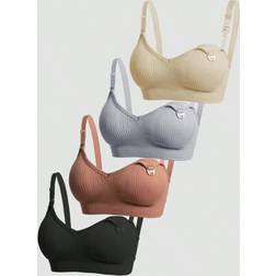 Shein 4pcs Pack Maternity Nursing Bras