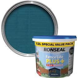 Ronseal Fence Life Plus Midnight Blue Matt Fence & Shed Treatment 12L Wood Paint