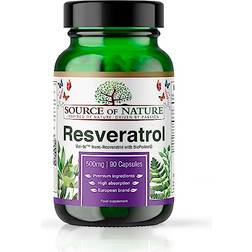 Source of Nature Hög Dos 500mg Trans-Resveratrol 90 Kapslar