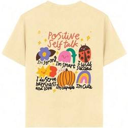 Shein Tween Girl Casual Fun Graphic Crew Neck Short Sleeve T-Shirt - Summer Top