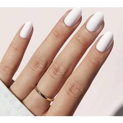 Shein Press On Nails Short - White