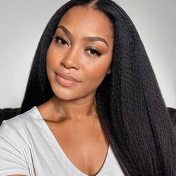 Shein Kinky Straight 4C 4C Brazilian Remy 13x4 Lace Front Wigs
