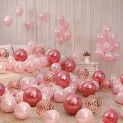 Shein Pink Latex Balloons Set 30pcs 10/12 Inch