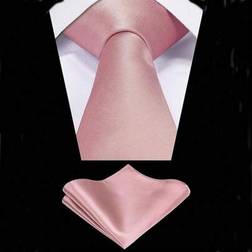 Shein Men's Solid Color 8cm Necktie Pocket Square Set