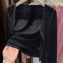 INAWLY Women's Solid Color Casual Thin Cardigan - Spring/Summer
