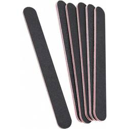 Shein 5 Sets Of Black Sanding Nail Files, Straight Nail Art Sanding Strips, High-Quality And Non Shedding Nail Art Sanding Strips 5-pack