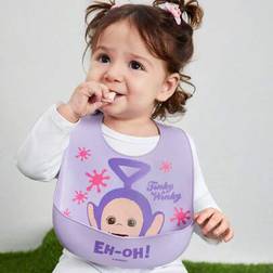 Shein Cute Cartoon Tinky Winky Pattern Light Purple Silicone Bibs