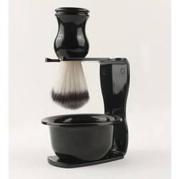 Shein 3pcs Black Shaving Bowl Brush And Holder Set