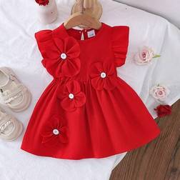 Shein Baby Girl Cute Red Lightweight Summer Dress