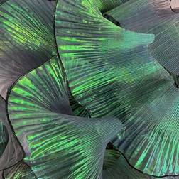 Shein 2 Yards Mermaid Holographic Gradient Fabric With Ruffle & Pleats & Lace Border Fabrics