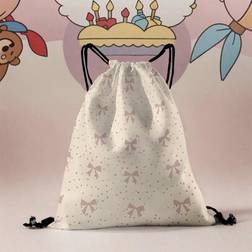 Shein Drawstring Bag With Cute Heart - Bow And Pink Heart Pattern