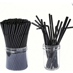 Shein Black Flexible Plastic Straws 500 Pcs