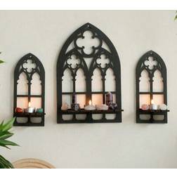 Shein 3 Packs Gothic Wooden Hollow Decoration Wall Decor
